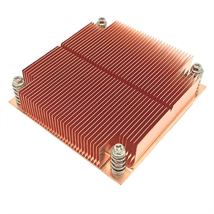 Copper Skived Fin 1U Server CPU radiators